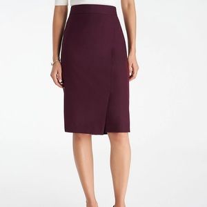 NWT - Ann Taylor Wrap Pencil Skirt (Mauve Rose) 6P